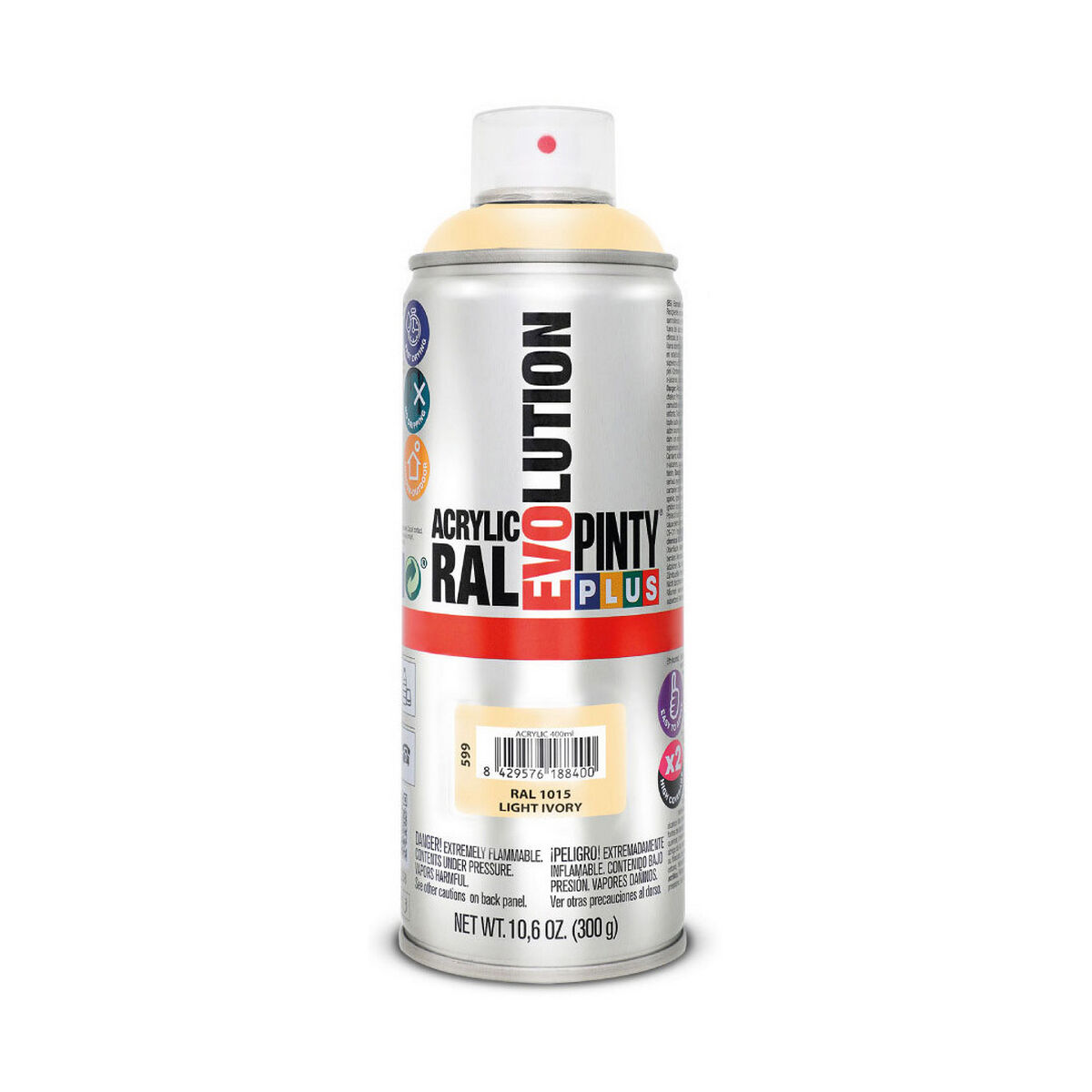 Sprejfärg Pintyplus Evolution RAL 1015 400 ml Light Ivory - 3