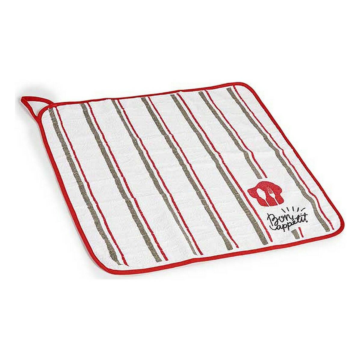 Kökstextil Kinvara 1220 Vit Röd 50 x 0,3 x 50 cm (12 antal) - 4