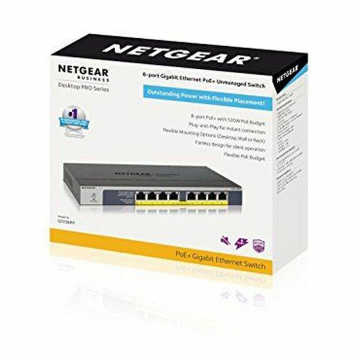 Kopplingsskåp Netgear GS108PP-100EUS 16 Gbps - 5