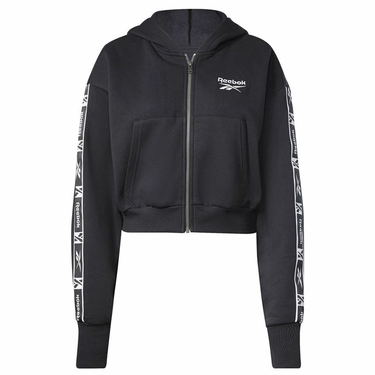 Sportjacka, Dam Reebok Tape Pack Full Zip Svart - 8