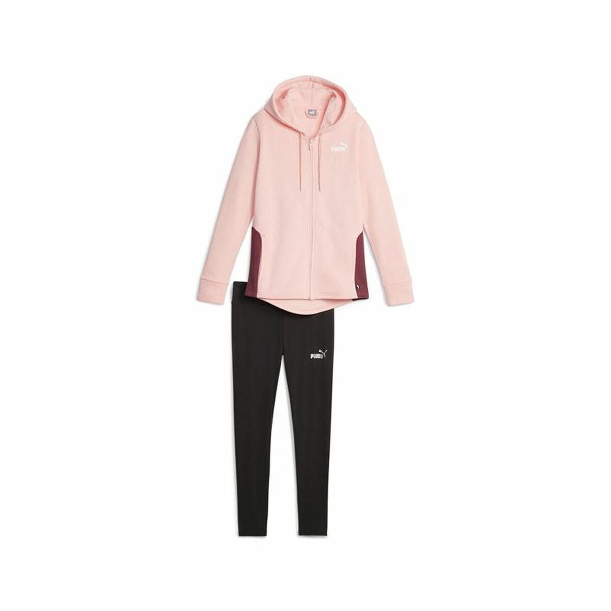 Träningsoverall, Dam Puma Metallic Track Svart Rosa - 6