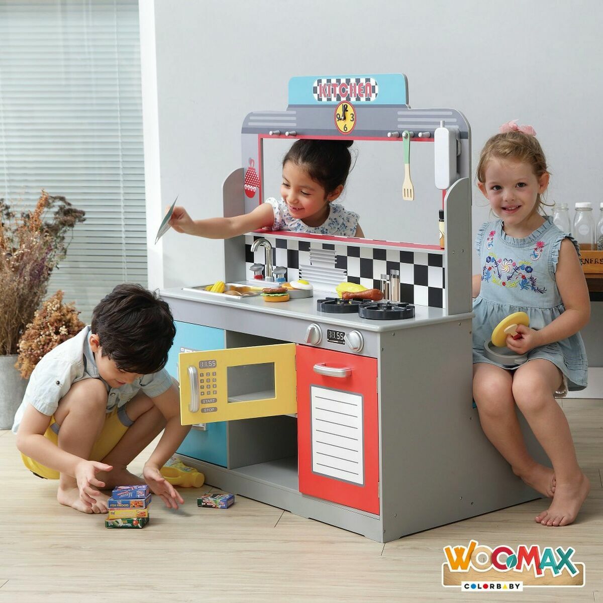 Leksakskök Woomax Trä 90 x 58 x 104 cm - 2