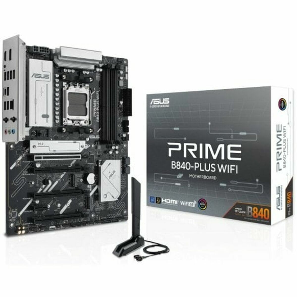 Moderkort Asus PRIME B840-PLUS WIFI ATX AM5 Grå