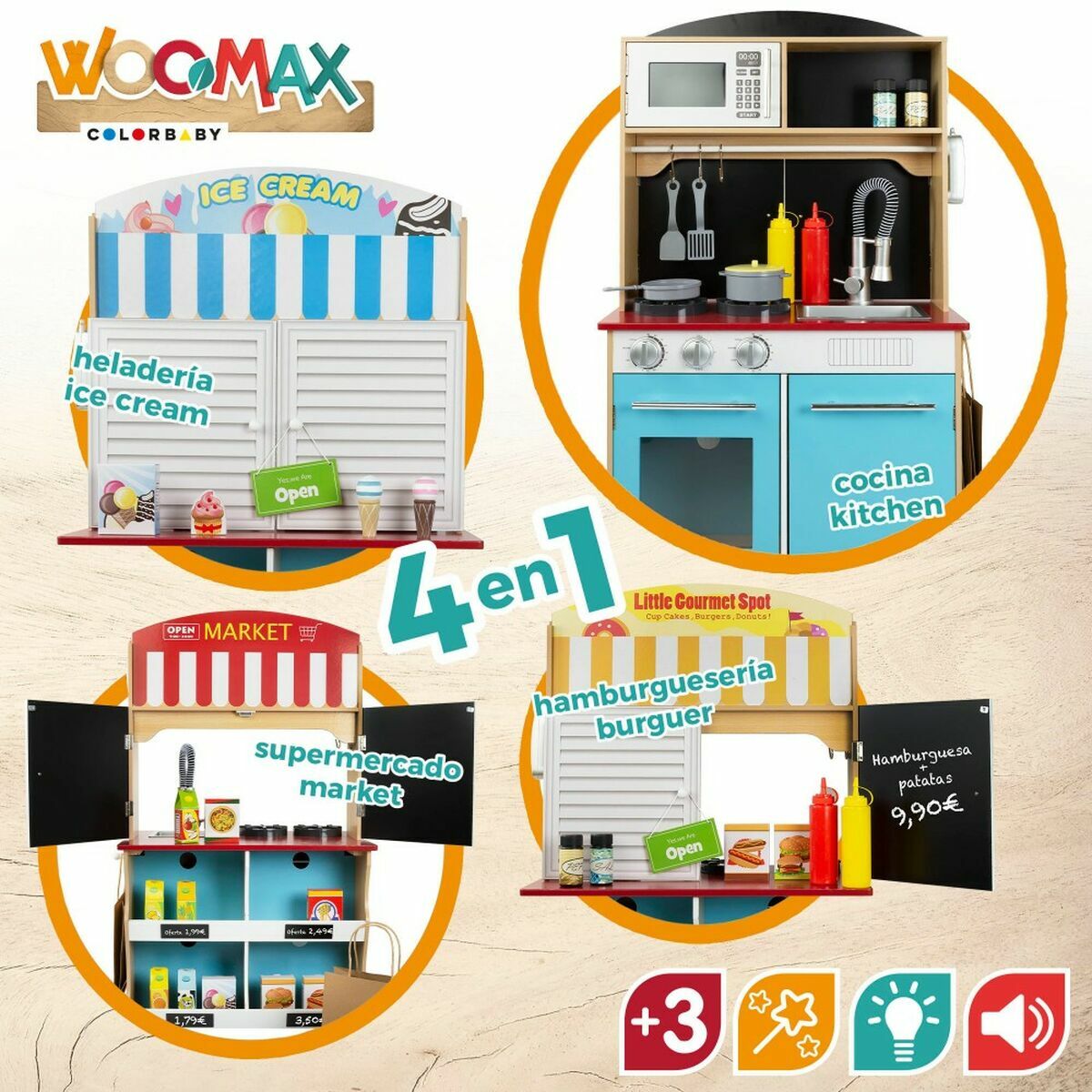 Leksakskök Woomax Glass 60 x 40 x 109 cm - 2