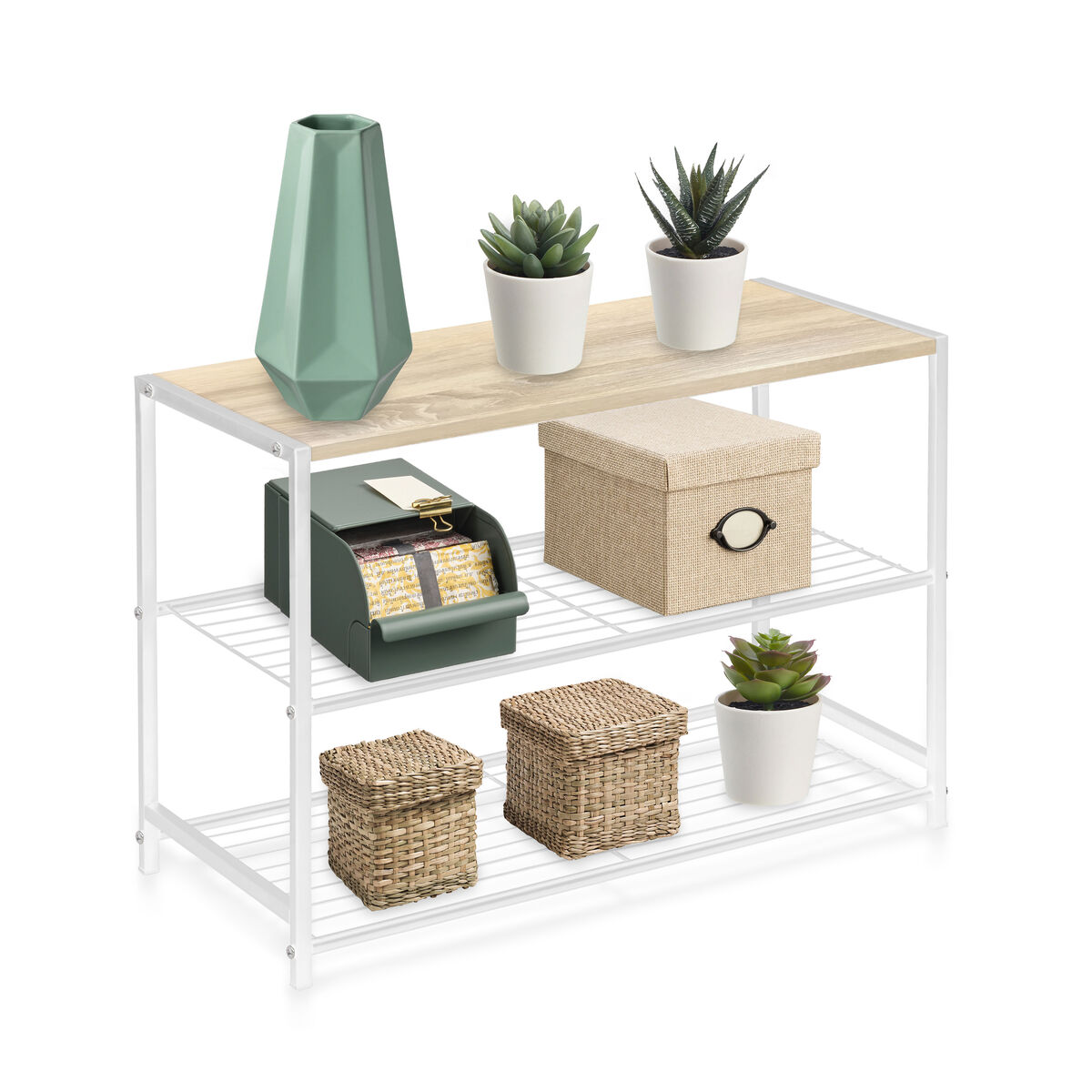 Bokhylla Confortime 3 Hyllor Metall 60 x 30 x 43 cm (4 antal) - 3