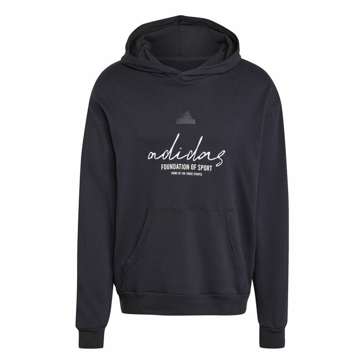 Tröja med huva Herr Adidas Brand Love French Terry Svart