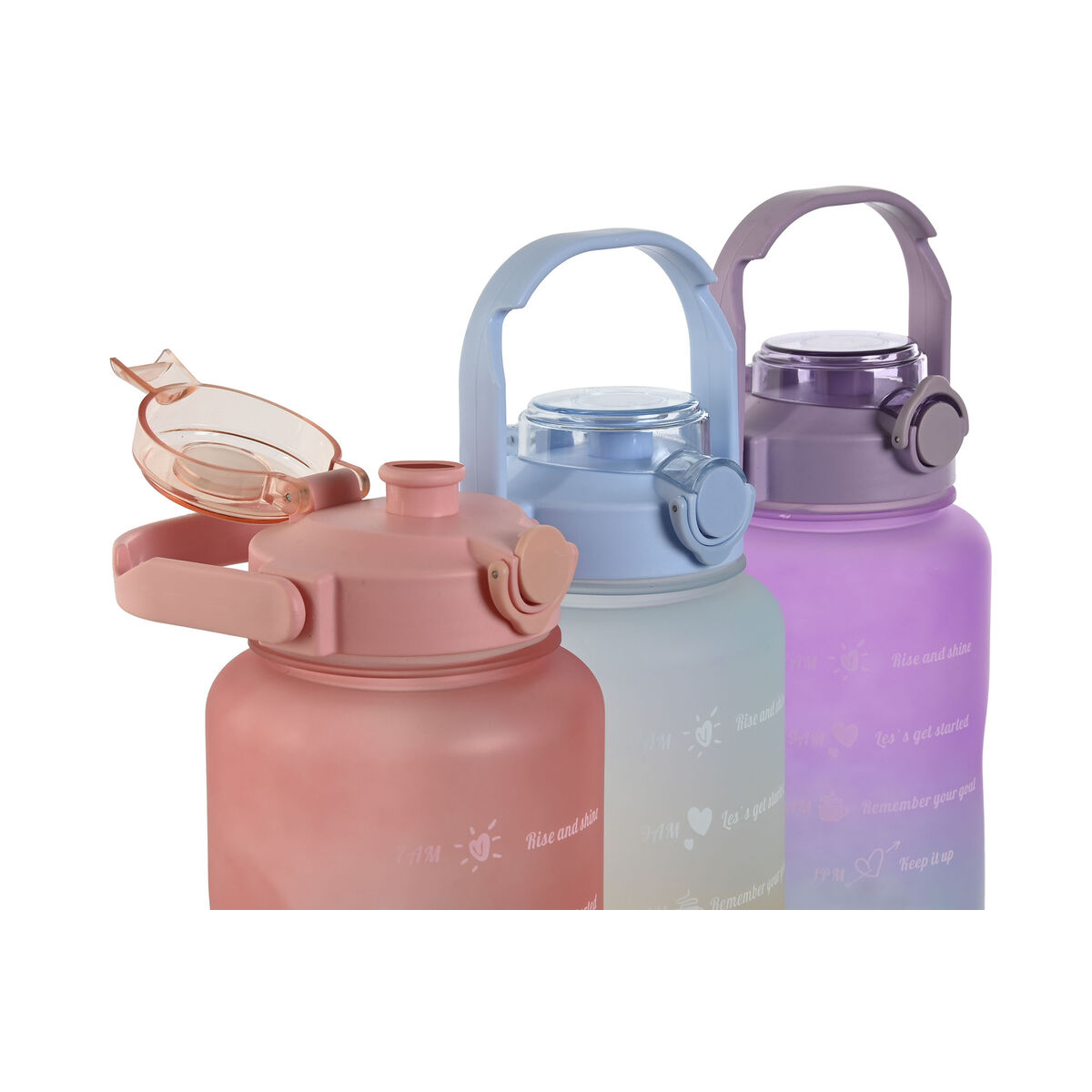 Vattenflaska Home ESPRIT Blå Rosa Turkos Lila polypropen PET 2 L (3 antal) - 2