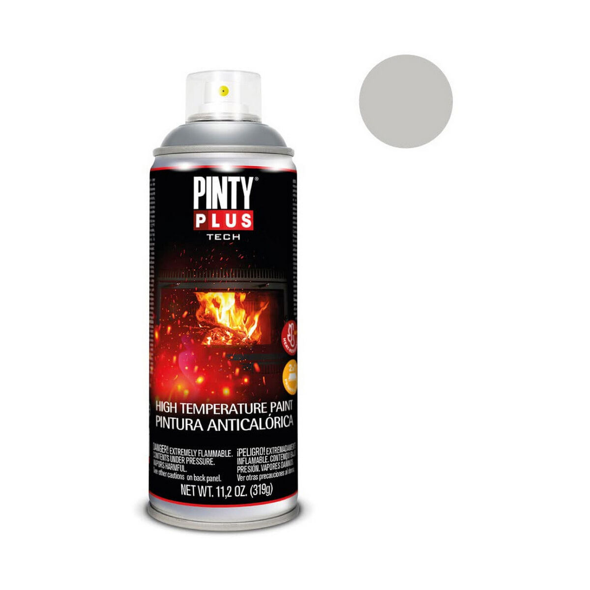 Värmebeständig färg Pintyplus Tech A150 400 ml Spray Silvrig - 4