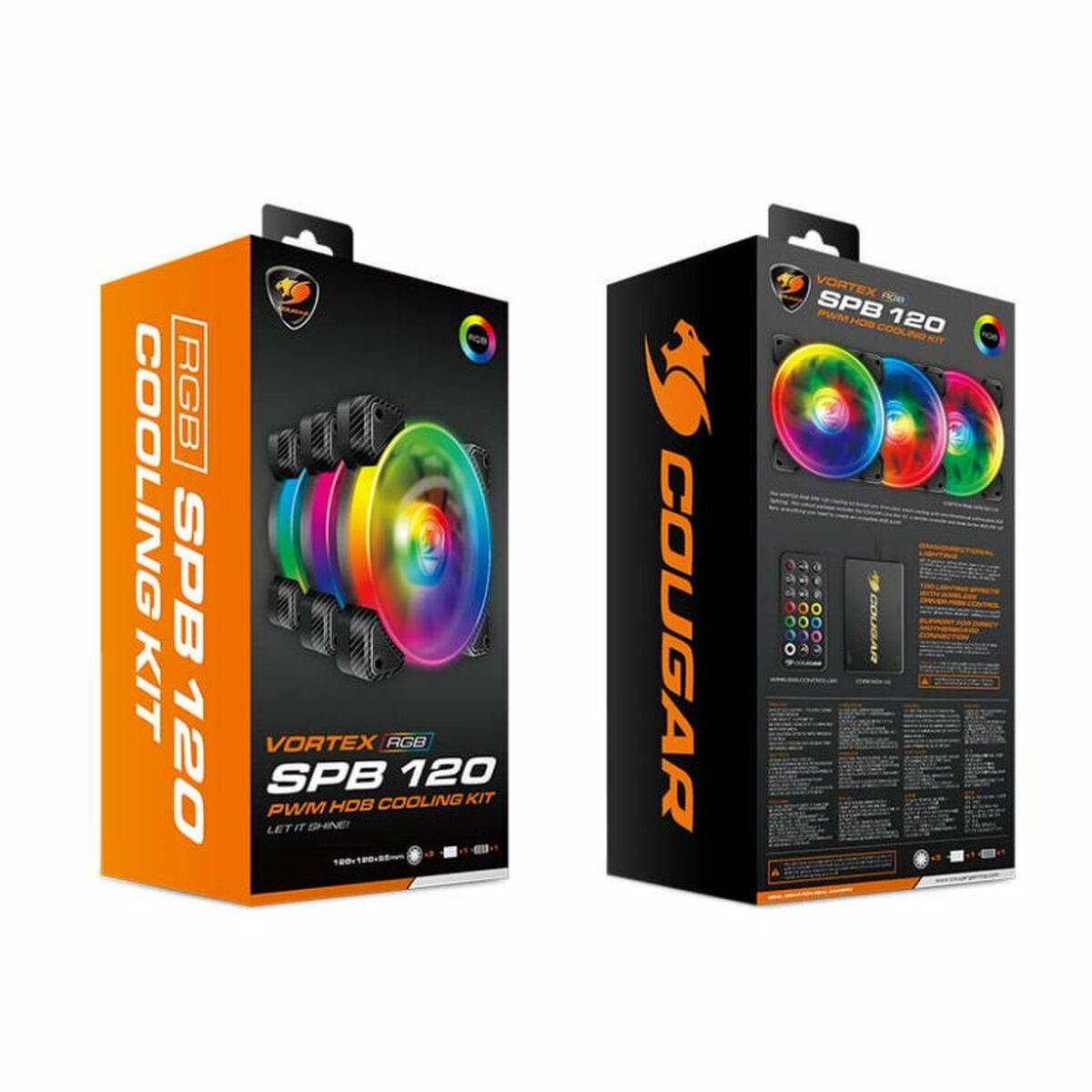 Lådfläkt Cougar Vortex RGB SPB 120 - 6