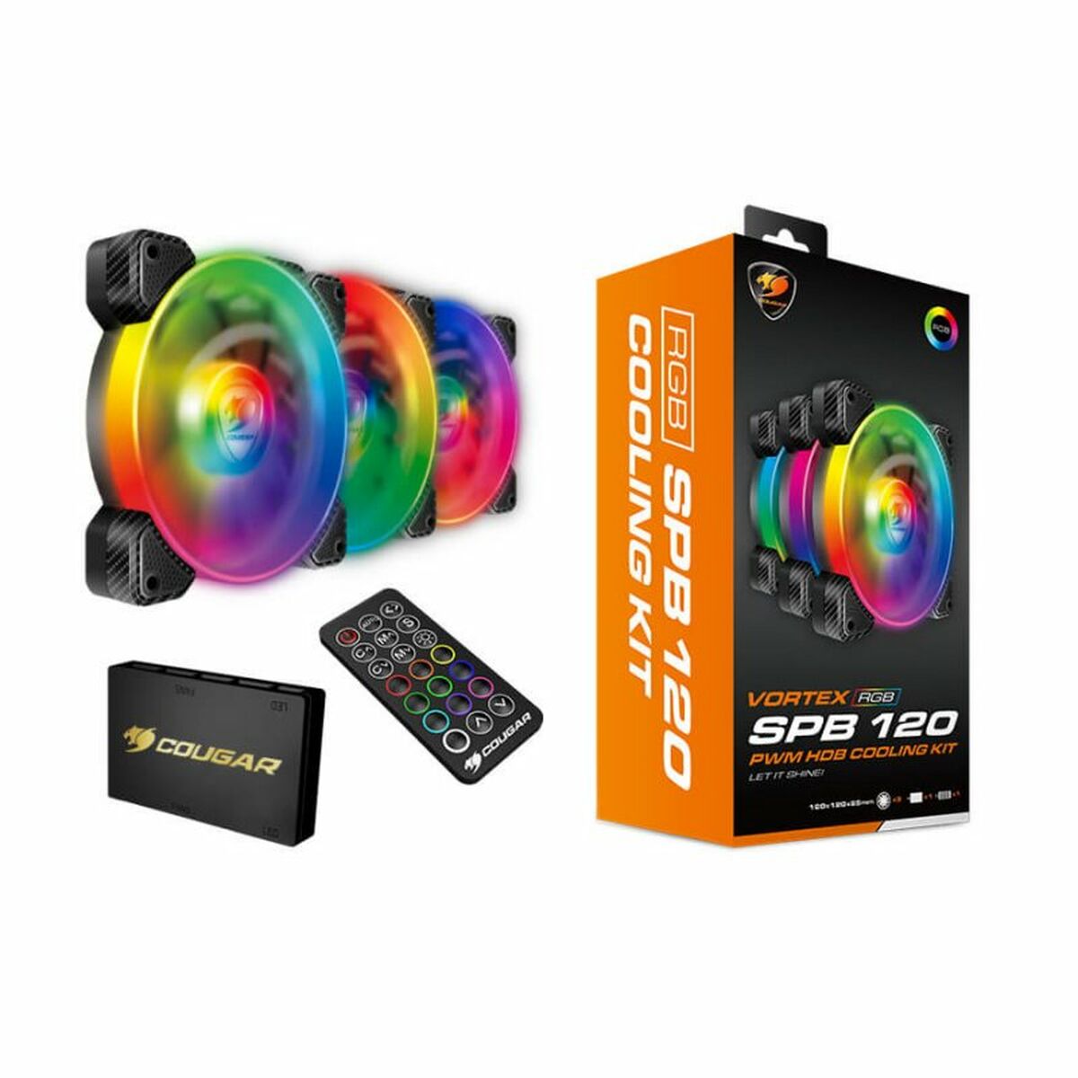 Lådfläkt Cougar Vortex RGB SPB 120 - 3