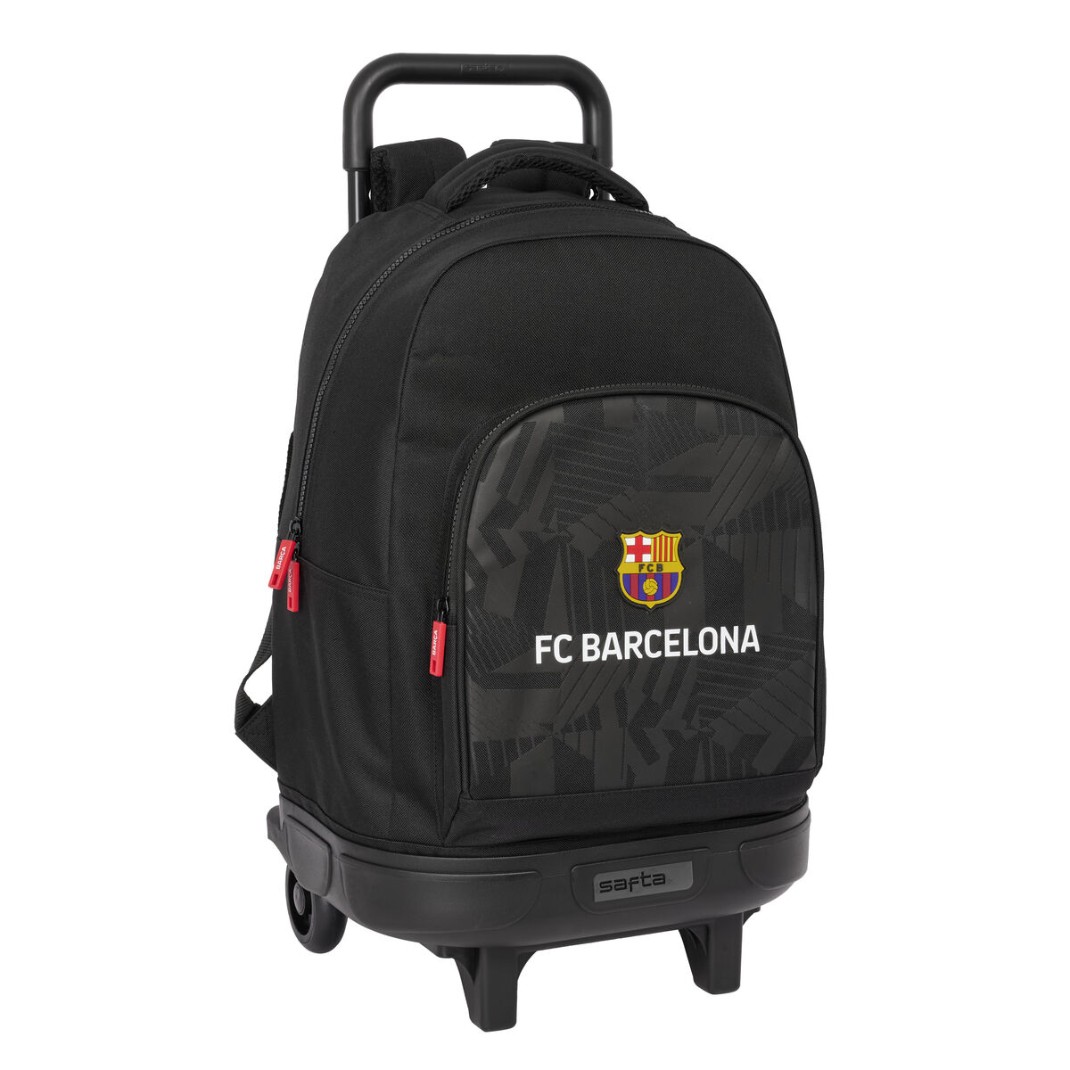 Skolväska med hjul F.C. Barcelona Black Svart 33 x 45 x 22 cm