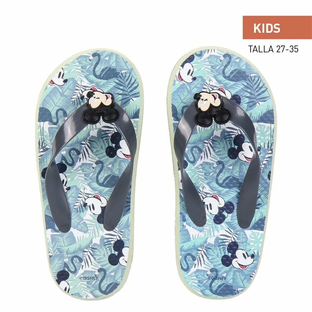 Strandtofflor för barn Mickey Mouse Grön Ljusgrön - 7