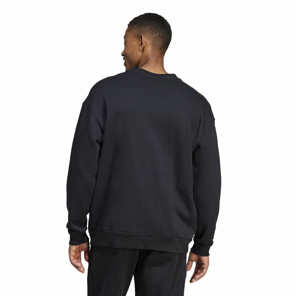 Tröja utan huva Herr Adidas Brand Love French Terry Svart - 3