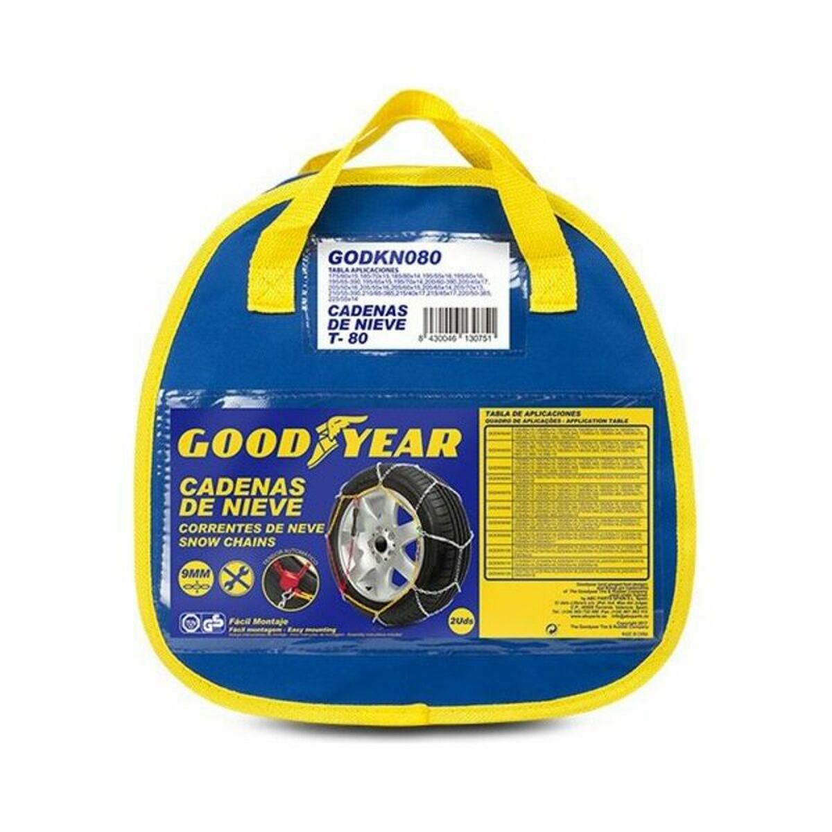 Snökedjor för bilen Goodyear GODKN080