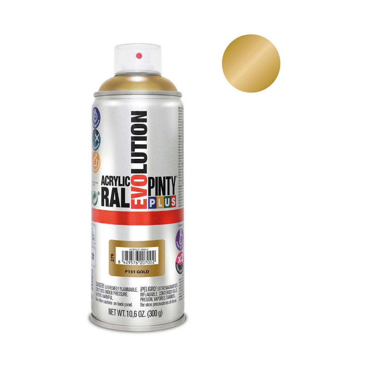 Sprejfärg Pintyplus Evolution P151 400 ml Guld - 2