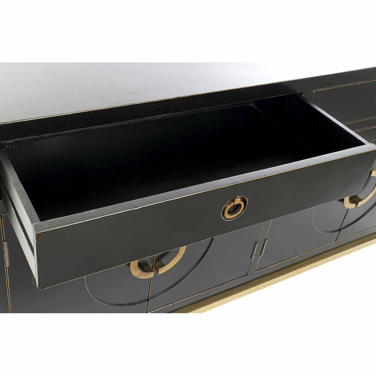 Skänk DKD Home Decor Svart Gyllene Metall Poppel 150 x 50 x 80 cm - 7