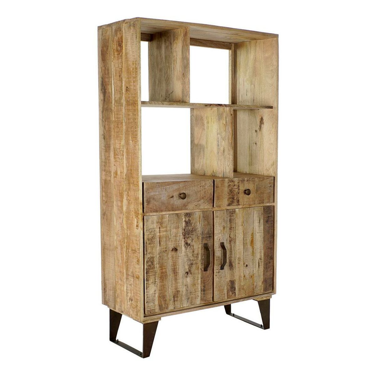 Bokhylla DKD Home Decor Metall Mangoträ (95 x 40 x 170 cm) - 2