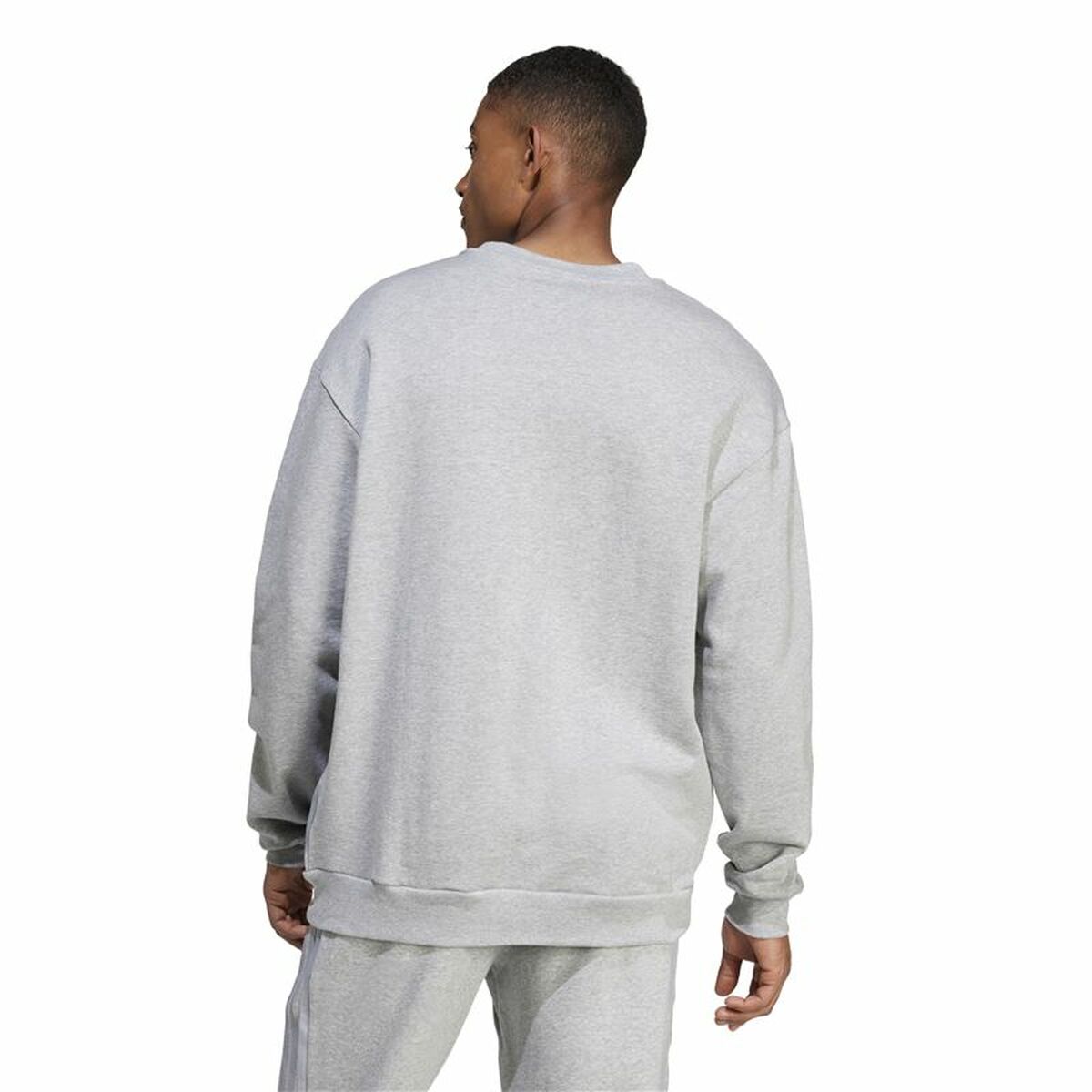 Tröja utan huva Herr Adidas Brand Love French Terry Grå - 3