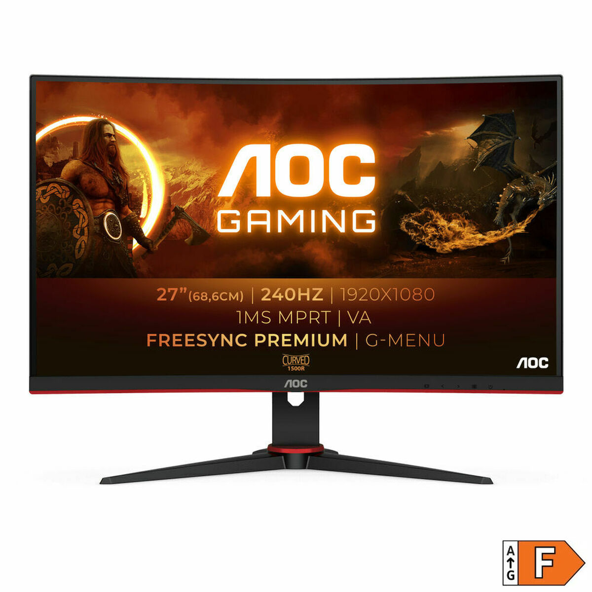 Monitor AOC C27G2ZE/BK 27" FHD LED 27" LED VA Flicker free 50-60  Hz - 2