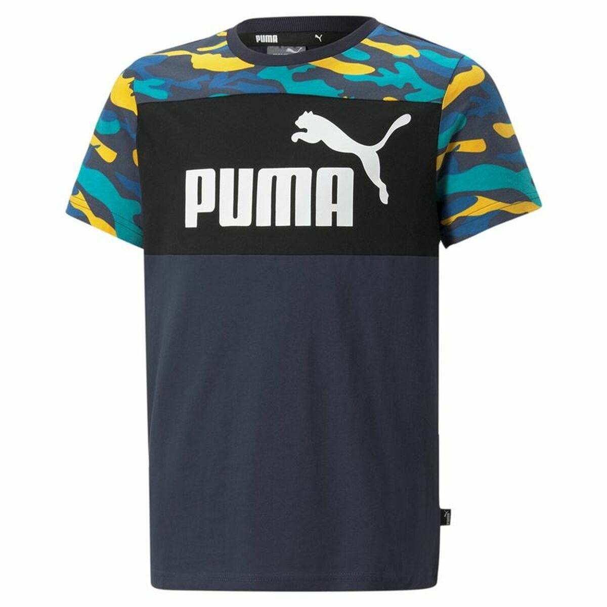 Barn T-shirt med kortärm Puma Essentials+ Kamouflage Pojkar Svart - 3