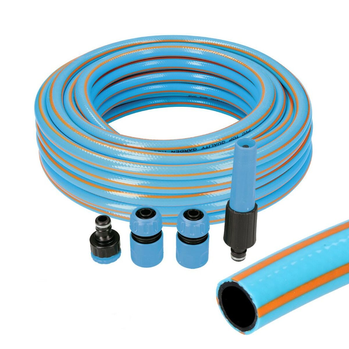 Slang med tillbehörssats EDM 74108 PVC 5/8" 20 mm x 25 m Blå (25 m) - 2