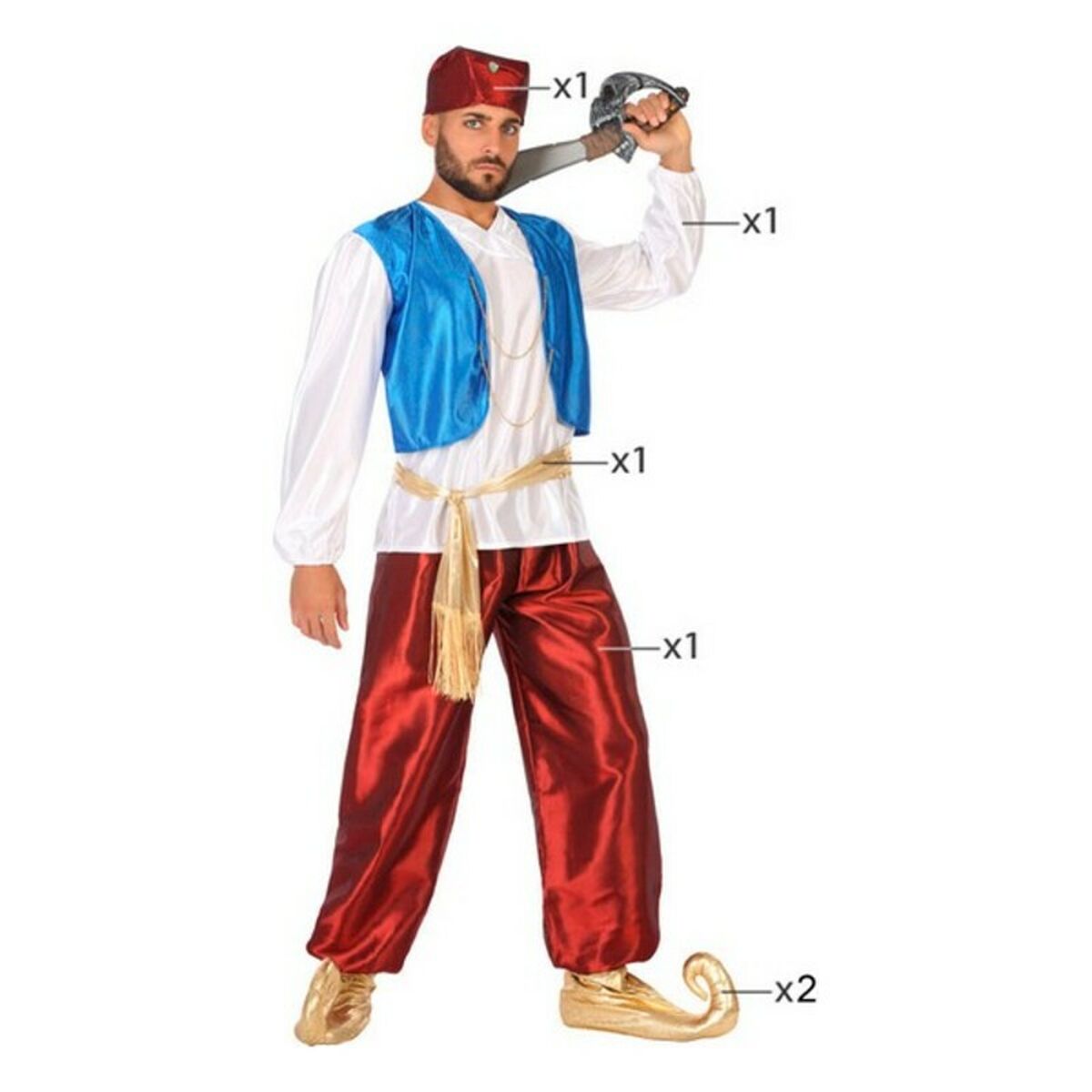 Maskeraddräkt vuxna Multicolour XS/S - 2