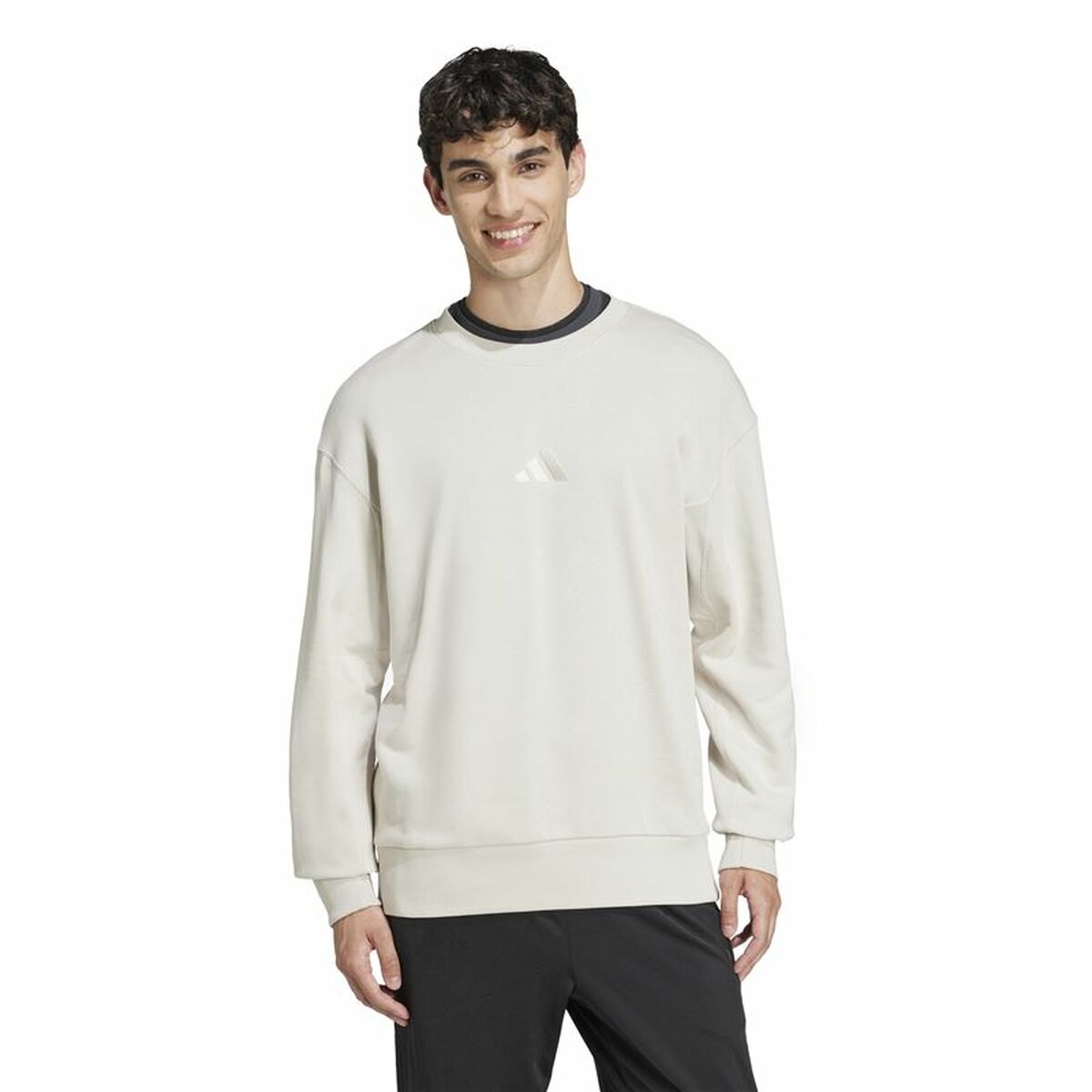 Tröja utan huva Herr Adidas All Szn French Terry Crew Beige - 2