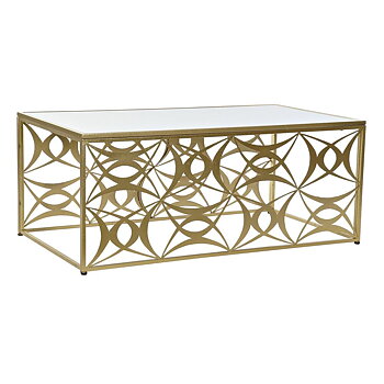 Soffbord DKD Home Decor Speglar Metall (110 x 60 x 46 cm)
