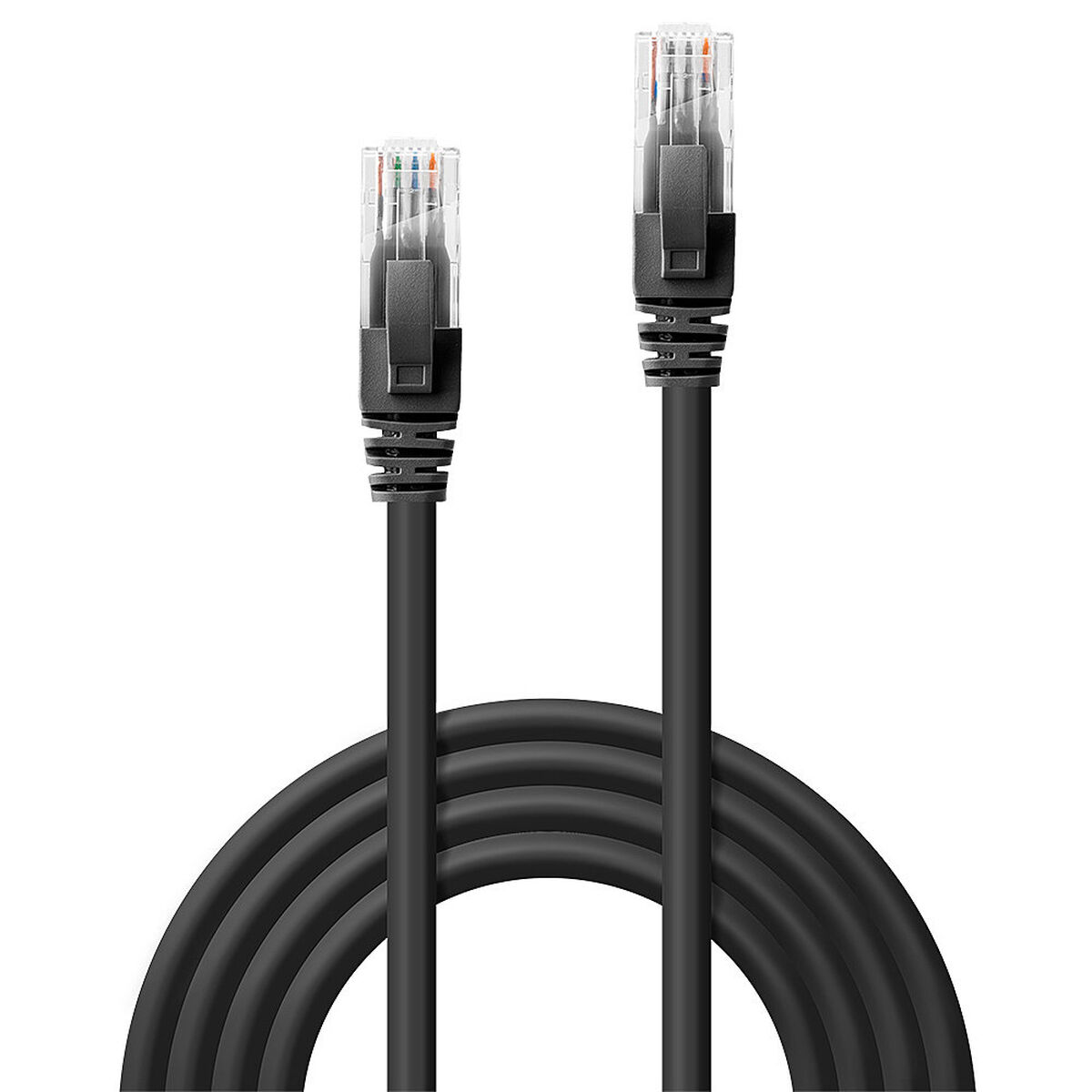 Nätkabel UTP Styv Kategori 6 LINDY Svart 2 m (1 antal) - 6