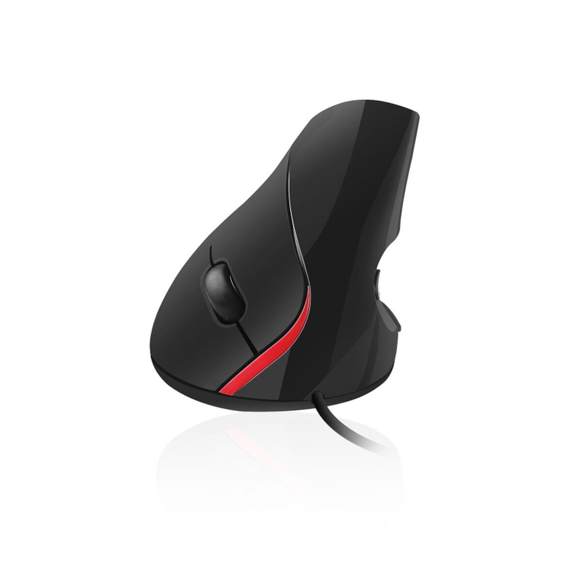 Optisk Mus Ergonomisk Ewent EW3156 1000 dpi USB Svart Svart/Röd Röd/Svart