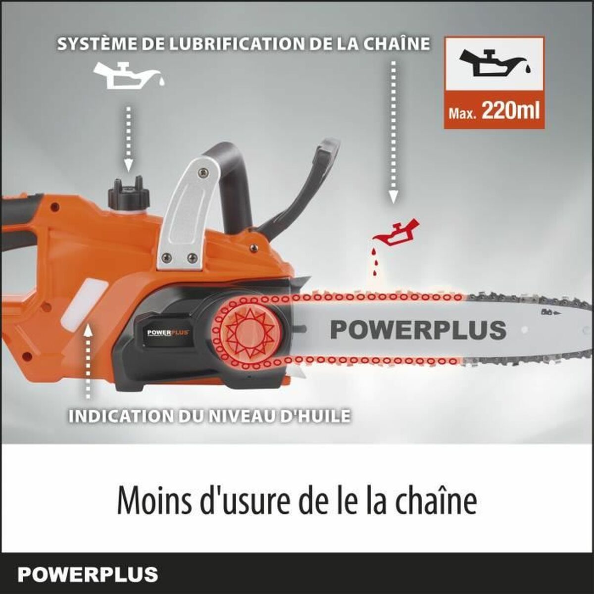 Batteri motorsåg Powerplus 30 cm - 5