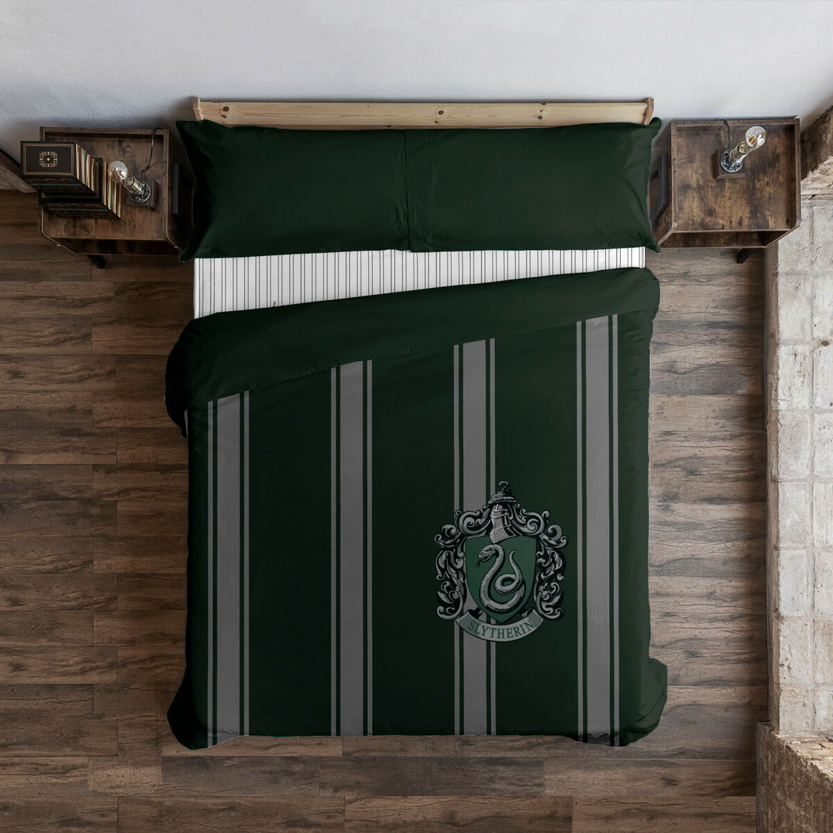 Påslakan Harry Potter Slytherin Multicolour 175 Trådar 220 x 220 cm Säng 135/140