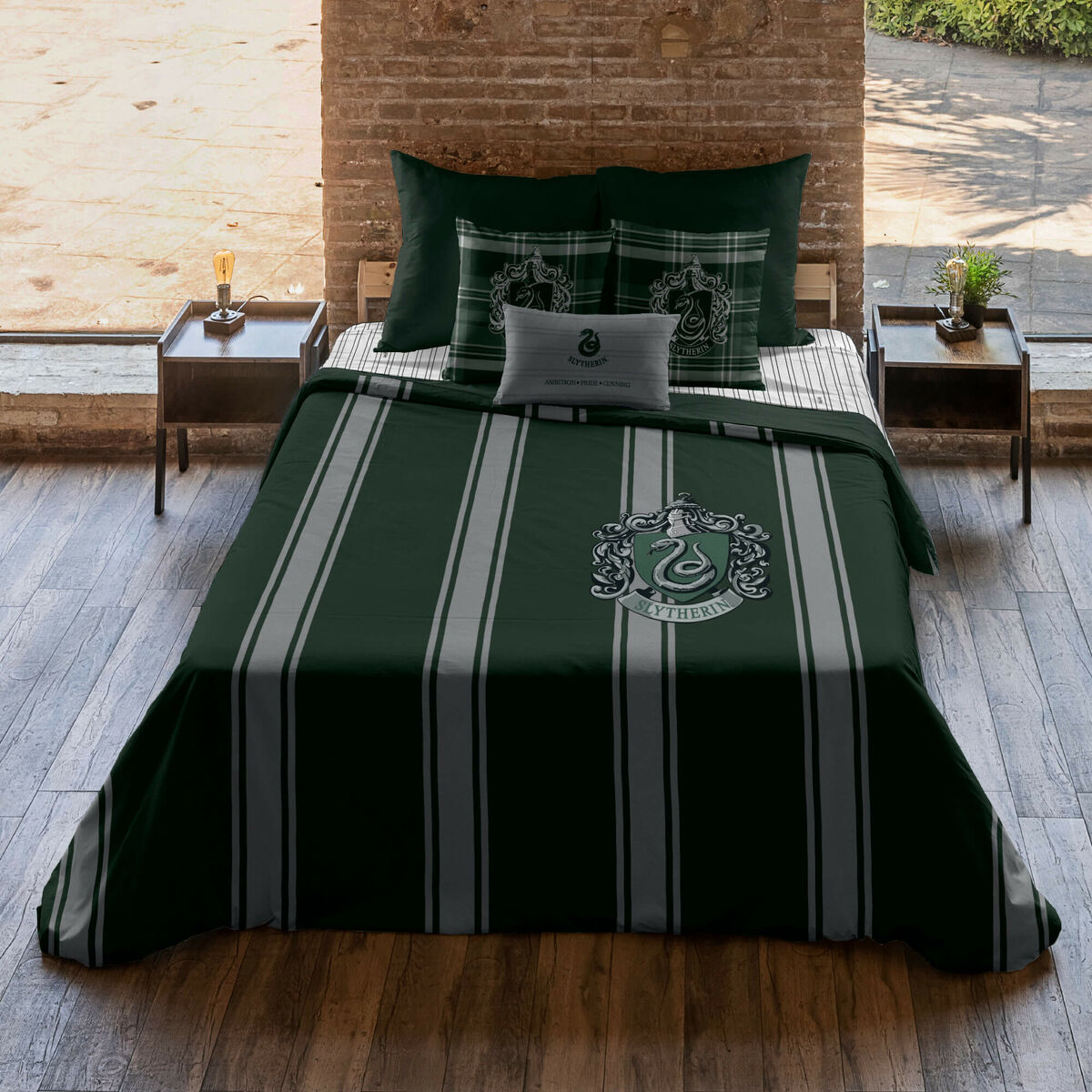 Påslakan Harry Potter Slytherin Multicolour 175 Trådar 220 x 220 cm Säng 135/140 - 2