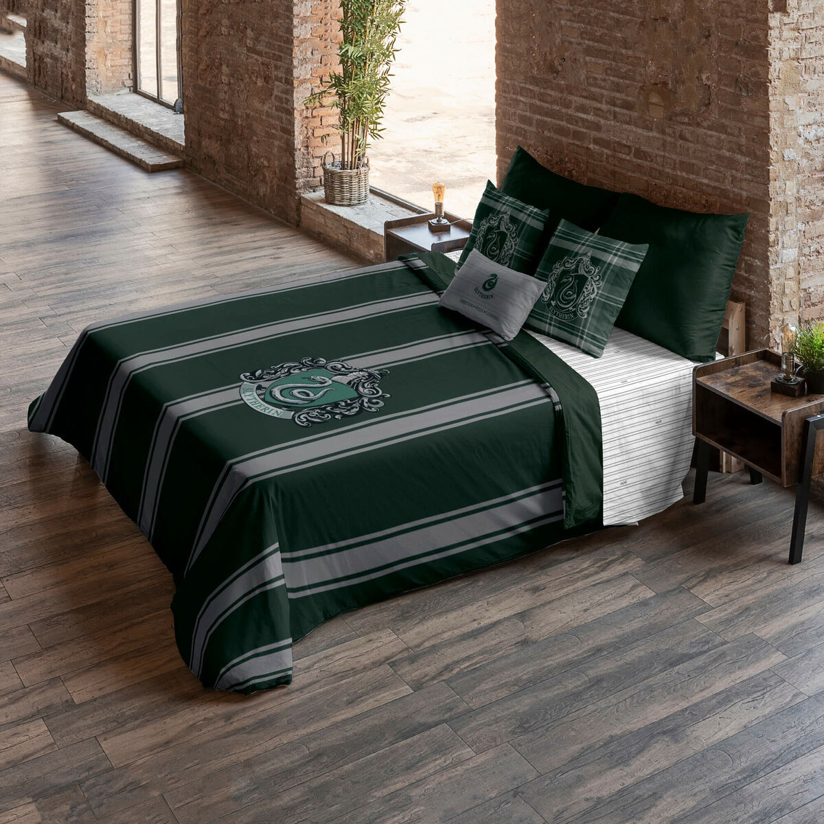 Påslakan Harry Potter Slytherin Multicolour 175 Trådar 220 x 220 cm Säng 135/140 - 4