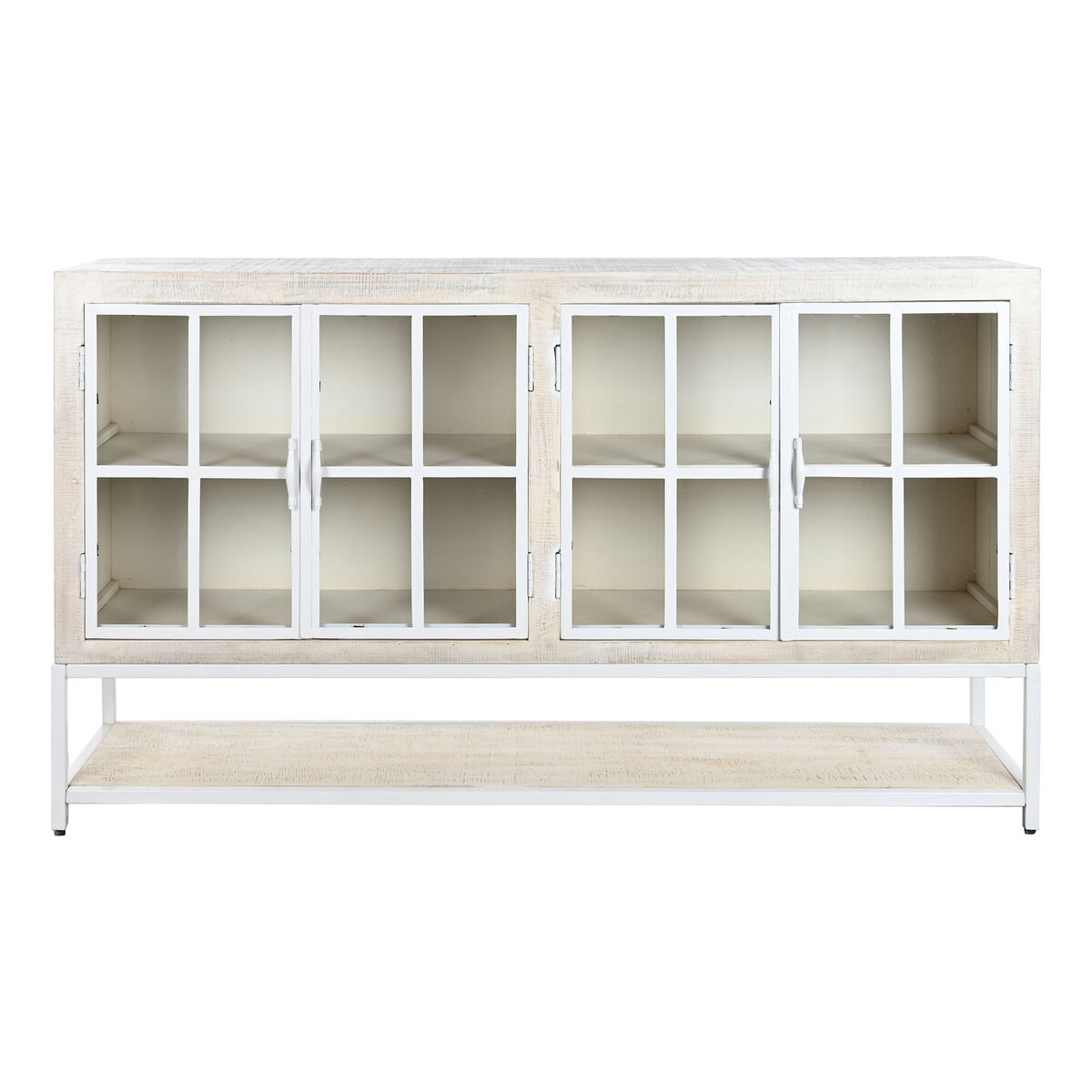 Skänk DKD Home Decor Vit Metall Mangoträ 170 x 45 x 100 cm - 3