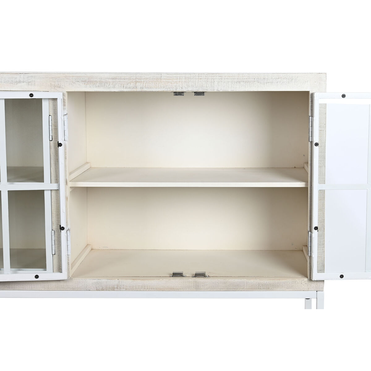 Skänk DKD Home Decor Vit Metall Mangoträ 170 x 45 x 100 cm - 6