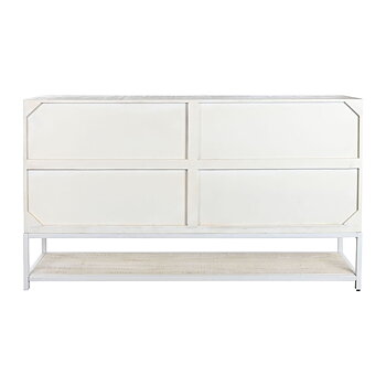 Skänk DKD Home Decor Vit Metall Mangoträ 170 x 45 x 100 cm