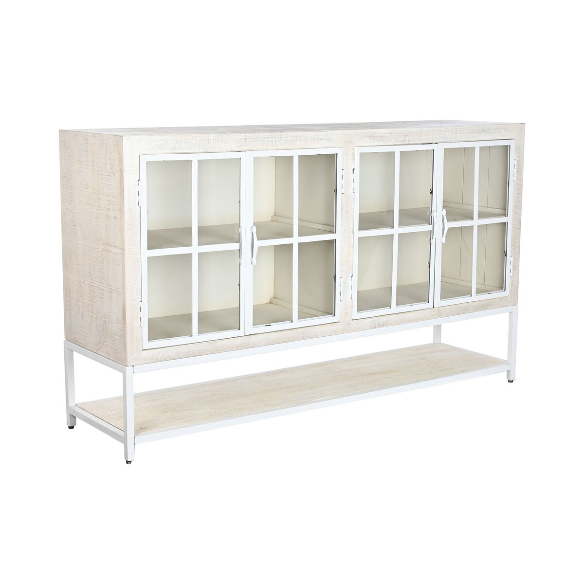 Skänk DKD Home Decor Vit Metall Mangoträ 170 x 45 x 100 cm