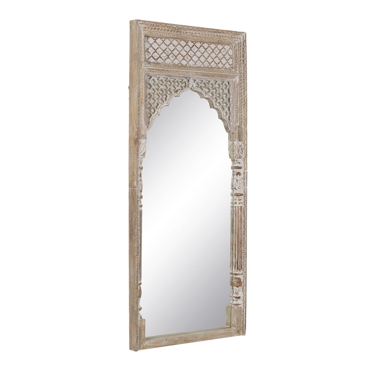 Garderobsspeglar Vit Naturell Vertikalt 76 x 7 x 176,5 cm