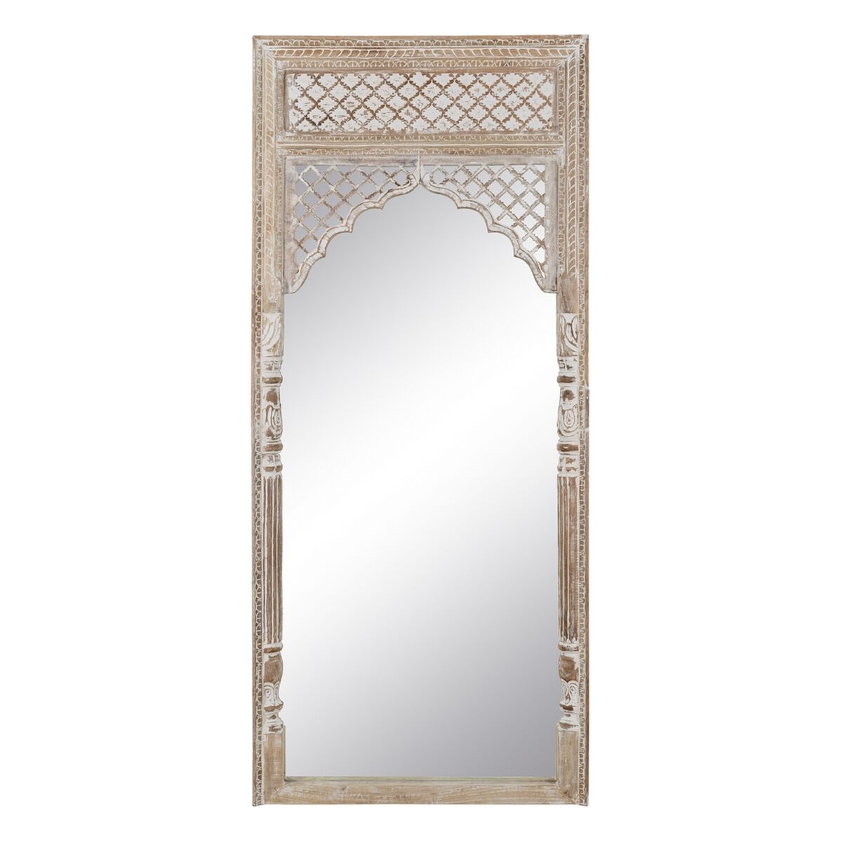 Garderobsspeglar Vit Naturell Vertikalt 76 x 7 x 176,5 cm - 3