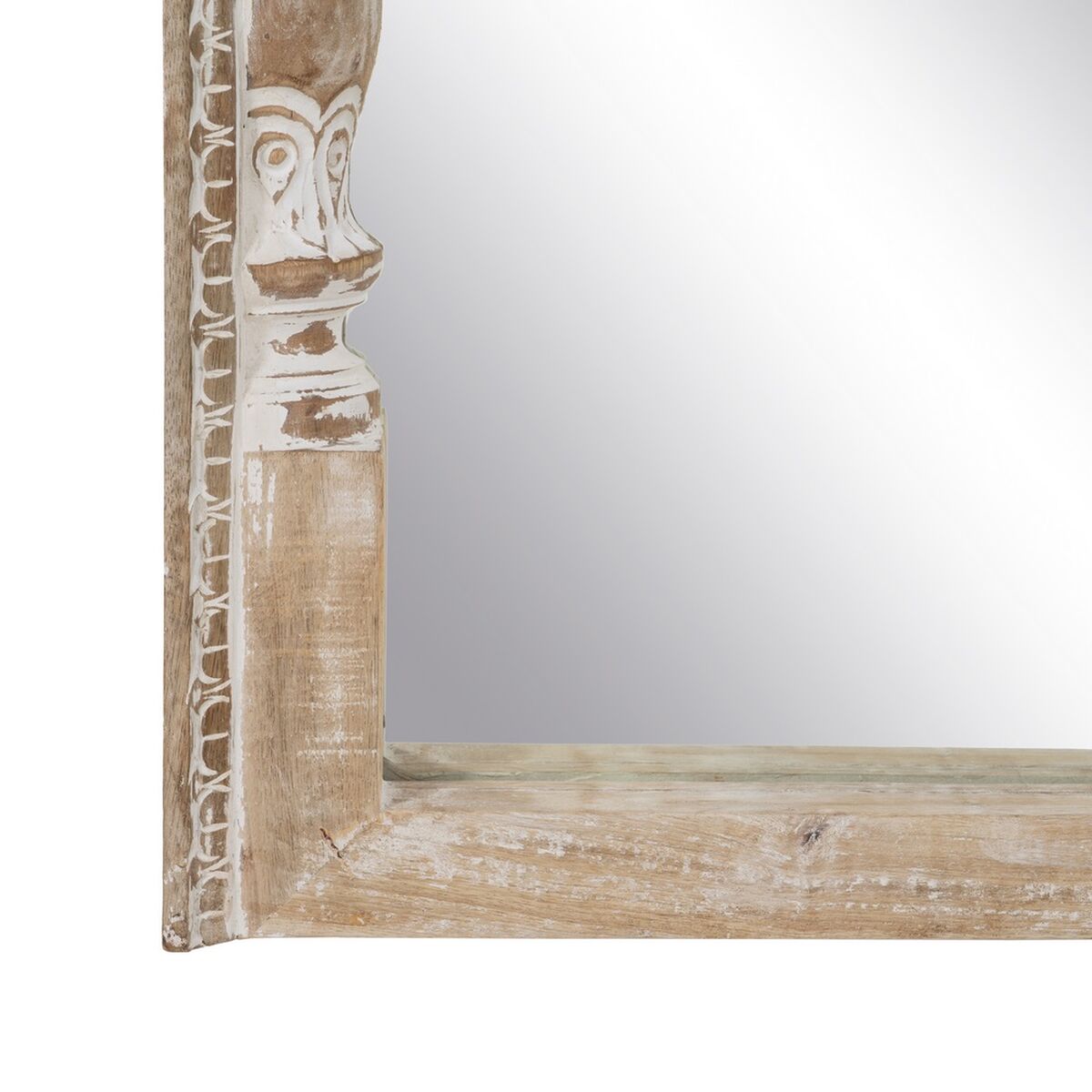 Garderobsspeglar Vit Naturell Vertikalt 76 x 7 x 176,5 cm - 7
