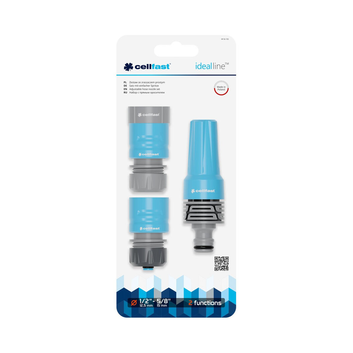 Slangtillbehörsset Cellfast Ideal 3/4" Ø 15 mm 3 Delar - 2
