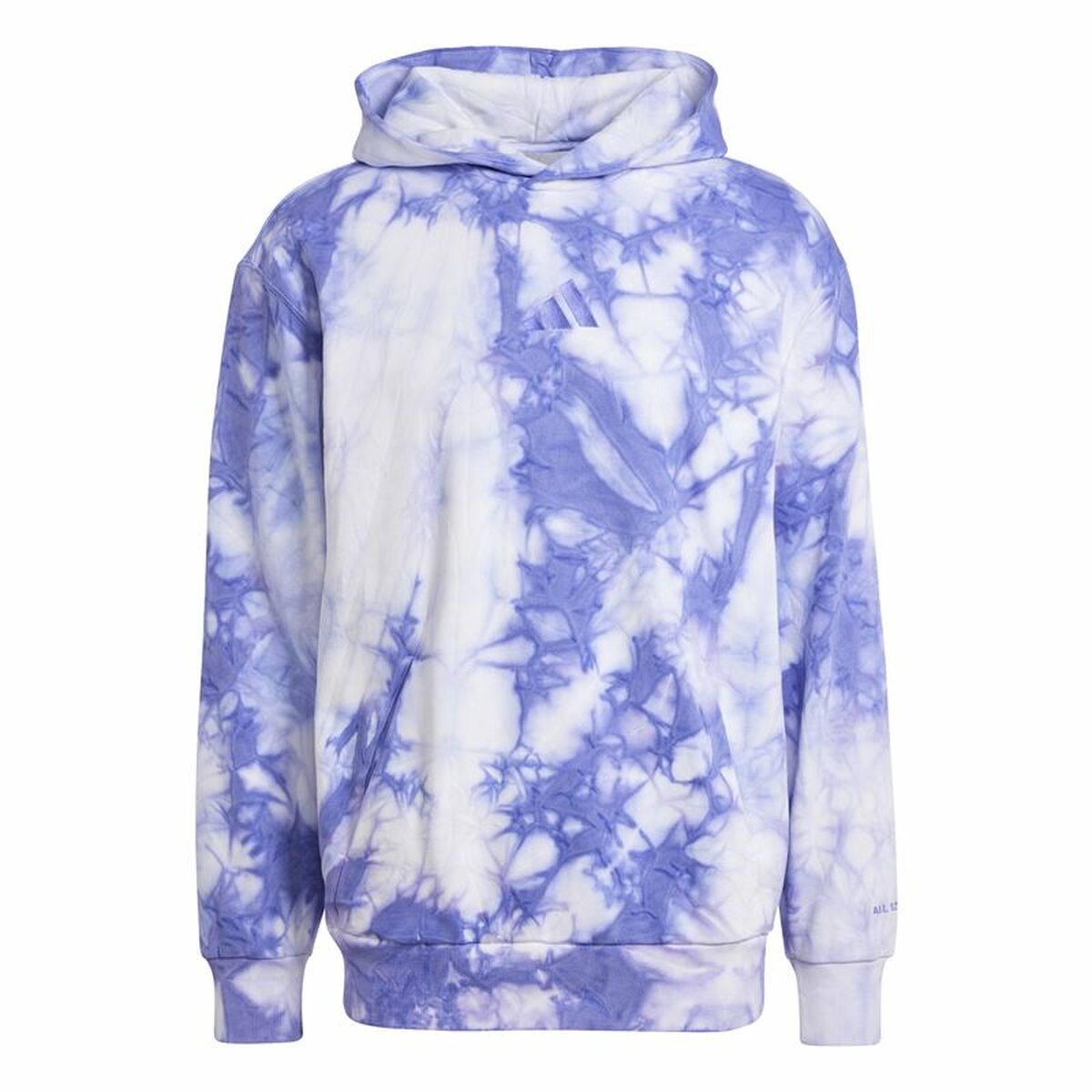 Tröja med huva Herr Adidas All Szn Fleece Wash Hoodie Blå XS