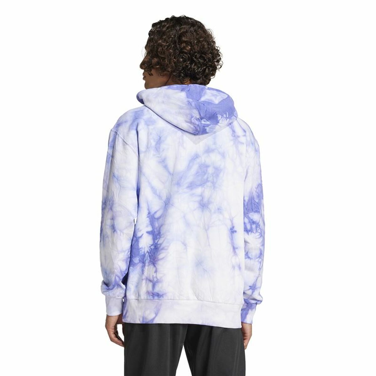 Tröja med huva Herr Adidas All Szn Fleece Wash Hoodie Blå XS - 3
