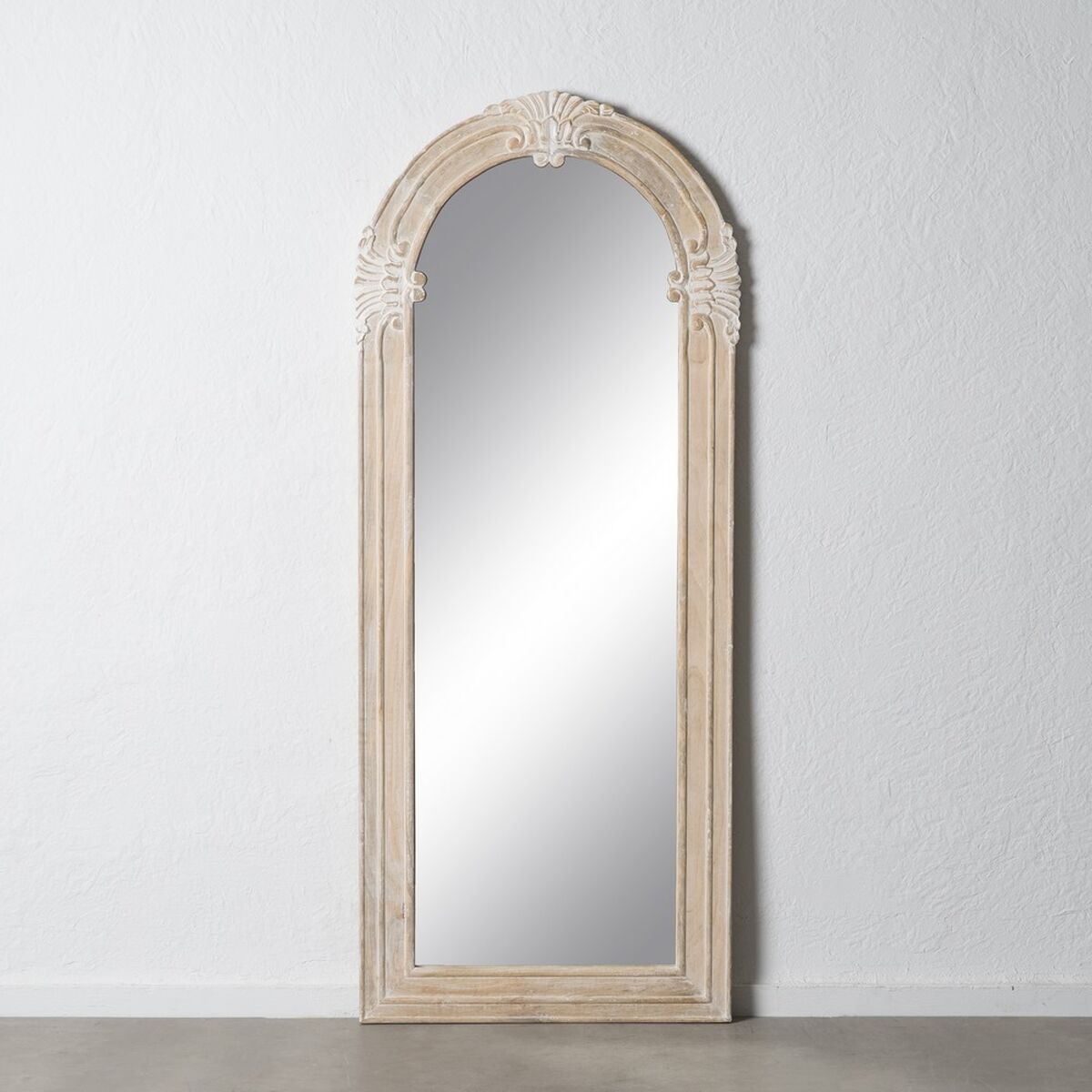 Garderobsspeglar Vit Naturell Vertikalt 87,63 x 3,8 x 203,2 cm - 2