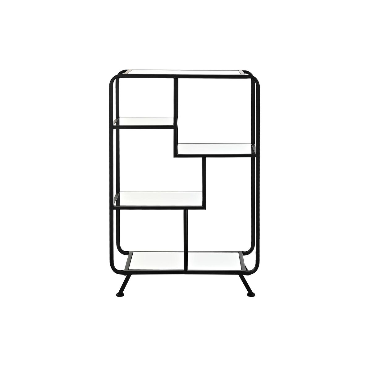 Bokhylla DKD Home Decor Svart Metall Glas 60 x 28 x 93 cm (1) - 3
