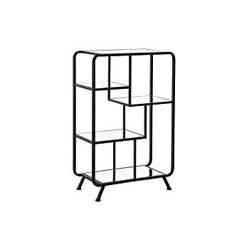 Bokhylla DKD Home Decor Svart Metall Glas 60 x 28 x 93 cm (1)
