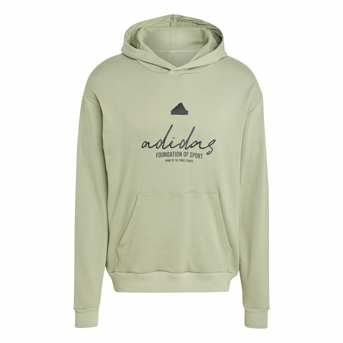 Tröja med huva Herr Adidas Brand Love French Terry Hoodie Grön Ljusgrön