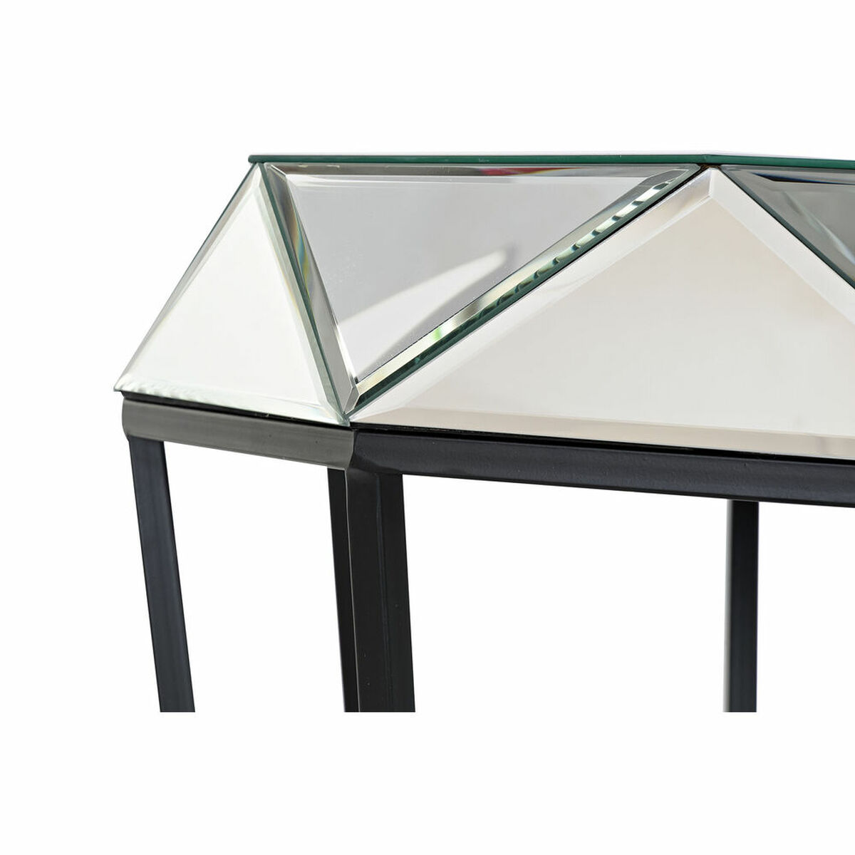 Sidobord DKD Home Decor Svart Metall Speglar 50 x 50 x 55 cm - 2