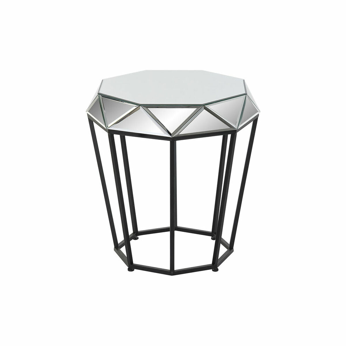 Sidobord DKD Home Decor Svart Metall Speglar 50 x 50 x 55 cm - 4